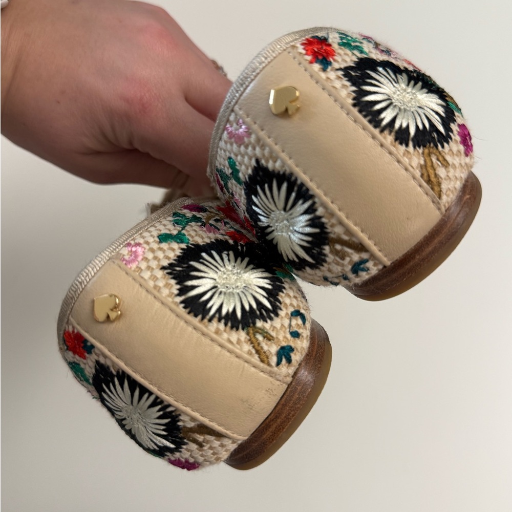 Kate Spade New York Wilton Floral Embroidered Ballet Flats Size 8.5 - Picture 4 of 8